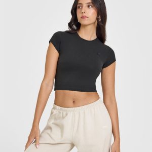 Cotton Icon Baby T-Shirt Soft Black