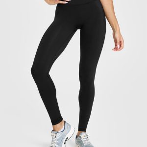 Unified Wrap Leggings White Logo Black