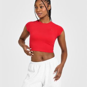 Cotton Icon Baby T-Shirt Muscle Mommy Red