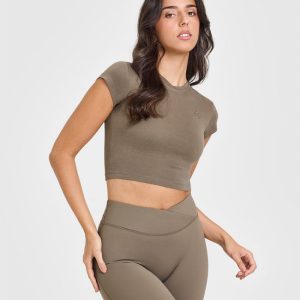 Cotton Icon Baby T-Shirt Moss Brown