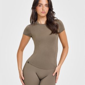 Mellow™ Soft Short Sleeve T-Shirt Moss Brown