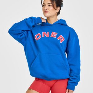 Foundations Oversized Graphic Hoodie Oasis Blue