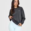 Classic Oversized Lightweight Long Sleeve Top Coal