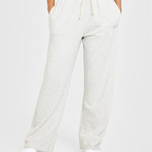 Raw Lounge Wide Leg Joggers Light Grey Marl