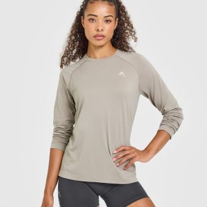 Go To Seamless Loose Long Sleeve Top Warm Sand